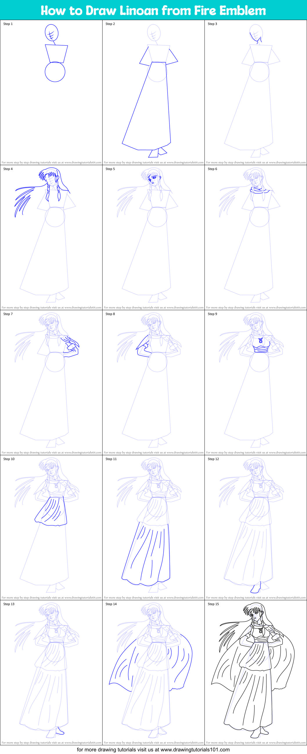 How to Draw Linoan from Fire Emblem printable step by step drawing ...