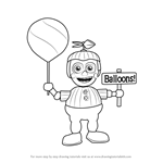 How to Draw Balloon boy from Five Nights at Freddy's