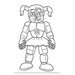 How to Draw Circus Baby from Five Nights at Freddy's