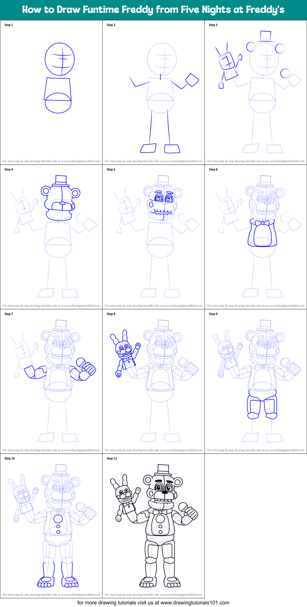 Step By Step How To Draw Funtime Freddy From Five Nights At Freddy S Porn Sex Picture