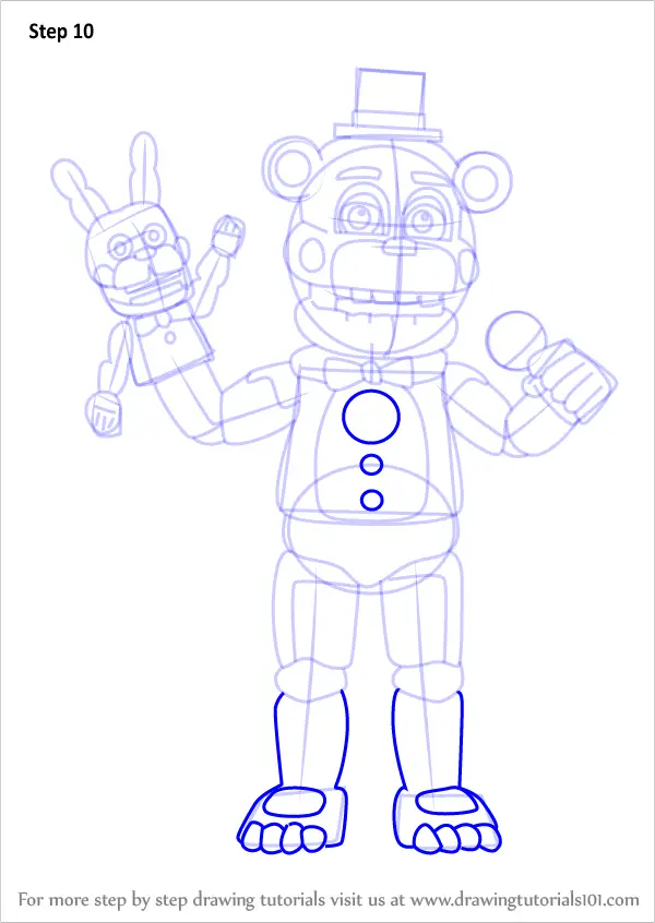 Learn How to Draw Funtime Freddy from Five Nights at Freddy's (Five