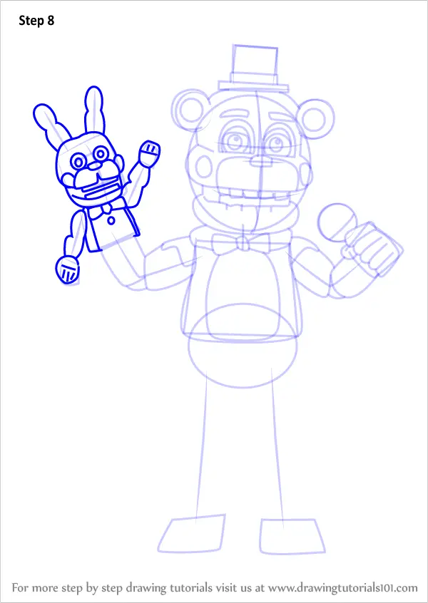Learn How to Draw Funtime Freddy from Five Nights at Freddy's (Five