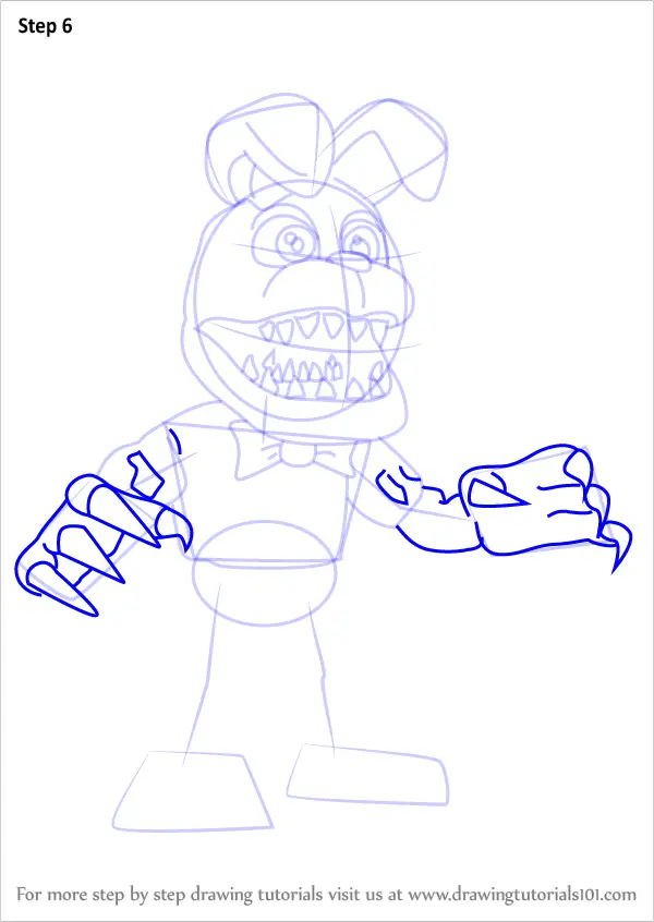 Learn How to Draw Nightmare Bonnie from Five Nights at Freddy's (Five