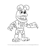 How to Draw Nightmare Bonnie from Five Nights at Freddy's