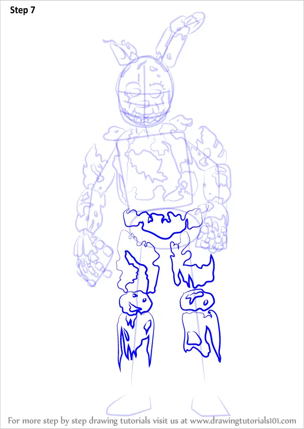 How To Draw Springtrap From Five Nights At Freddys Five Nights At
