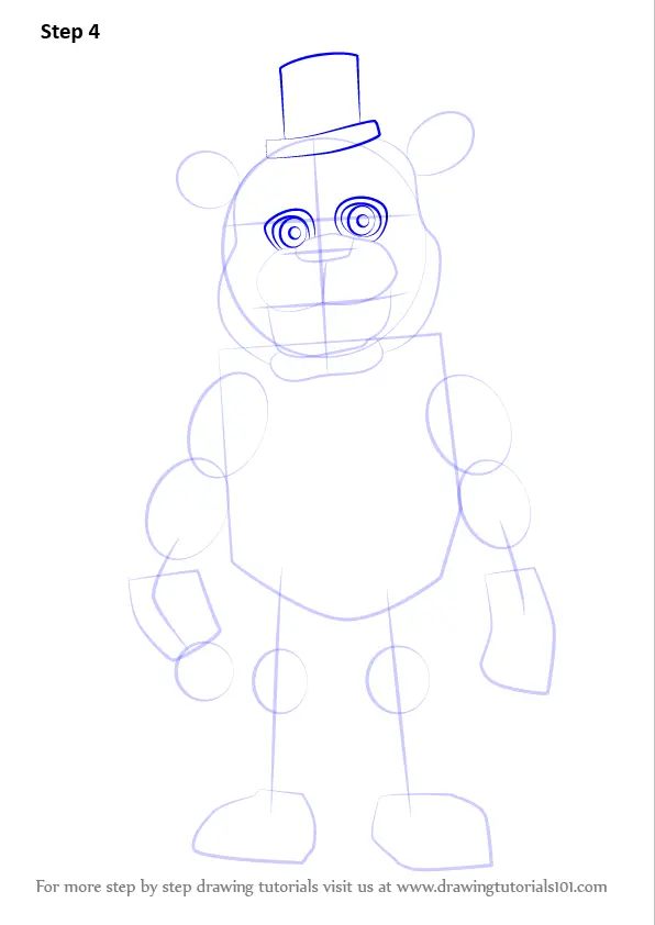 How To Draw Freddy Fazbear Step By Step