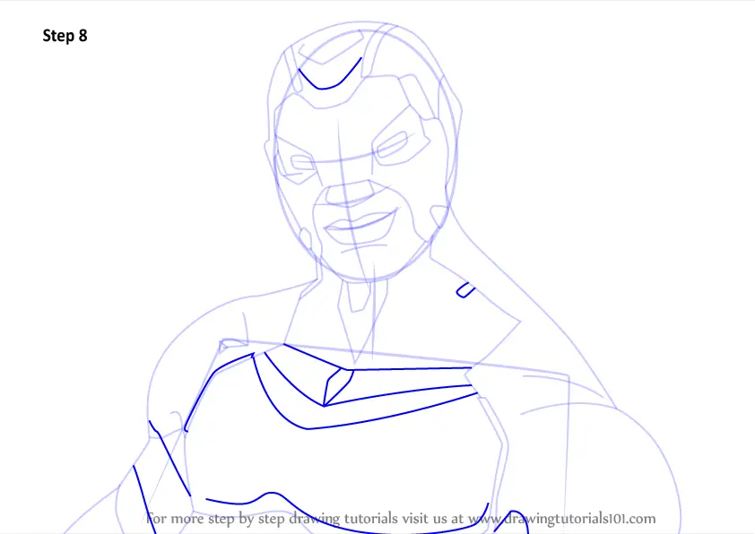 Step By Step How To Draw Cobalt Commando Carbide From Fortnite