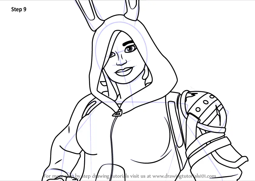 Step by Step How to Draw Miss Bunny Penny from Fortnite ...