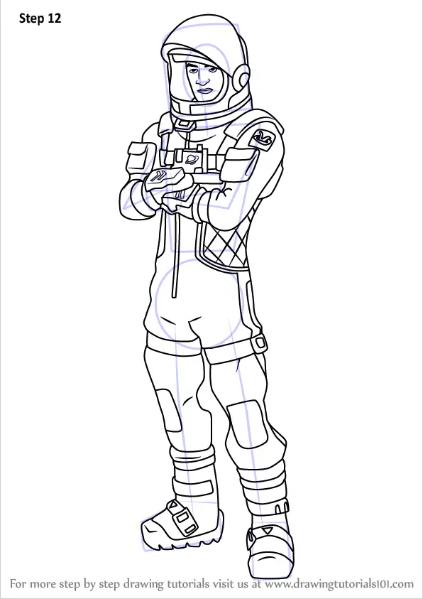 Learn How to Draw Mission Specialist from Fortnite (Fortnite) Step by ...