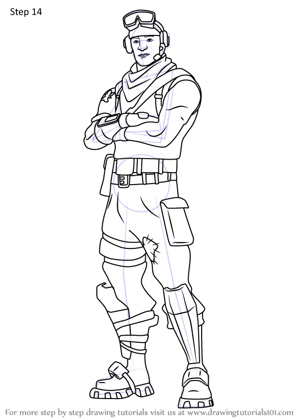 Step by Step How to Draw Recon Scout from Fortnite ...