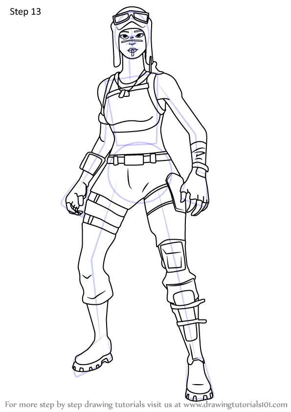 Step By Step How To Draw Renegade Raider From Fortnite