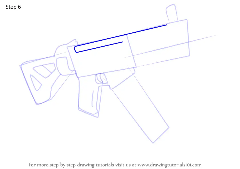 Learn How to Draw Submachine Gun from Fortnite (Fortnite) Step by Step ...