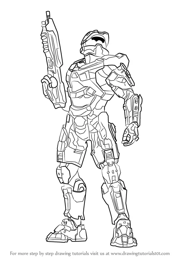 Learn How to Draw Master Chief from Halo (Halo) Step by Step Drawing