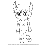 How to Draw Xefros Tritoh from Hiveswap