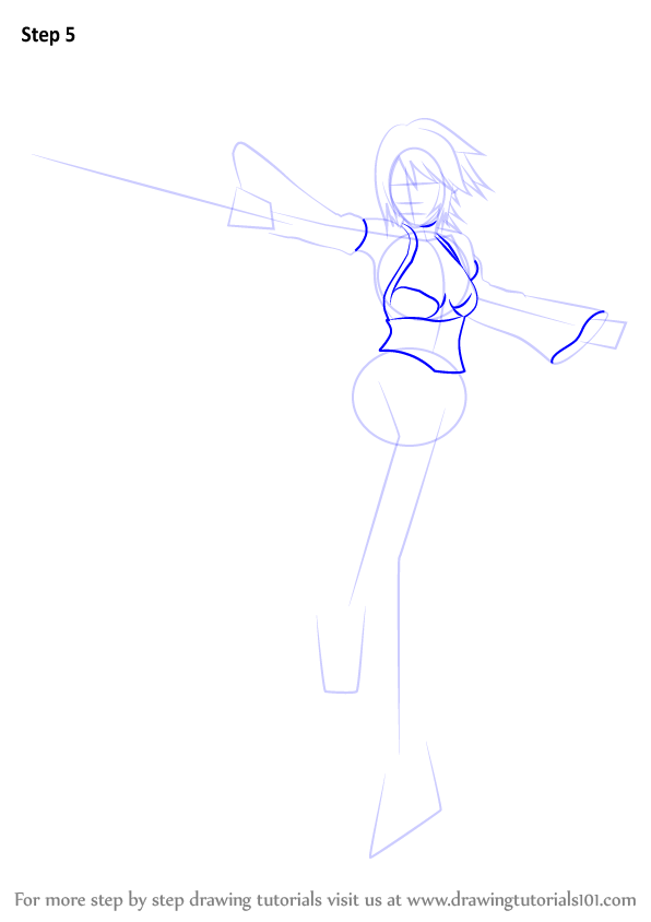 Step by Step How to Draw Aqua from Kingdom Hearts