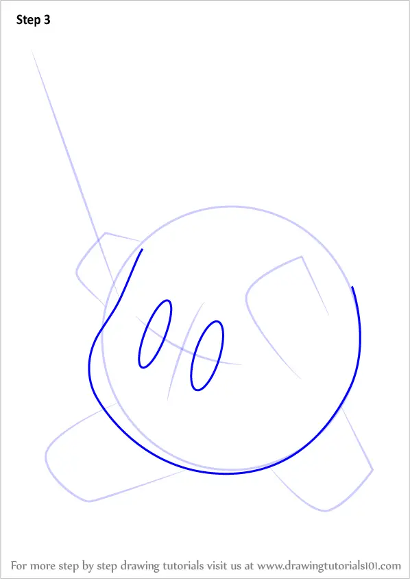 Step By Step How To Draw Bandana Waddle Dee From Kirby ...