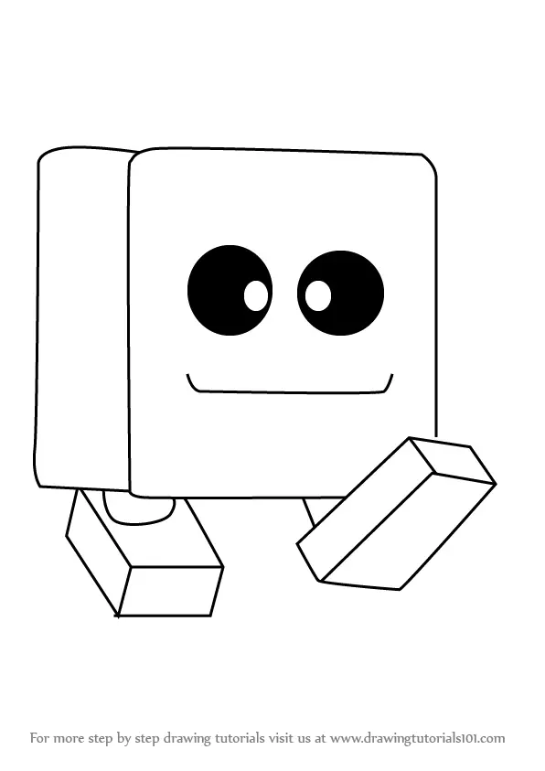 Learn How to Draw Blocky from Kirby (Kirby) Step by Step Drawing