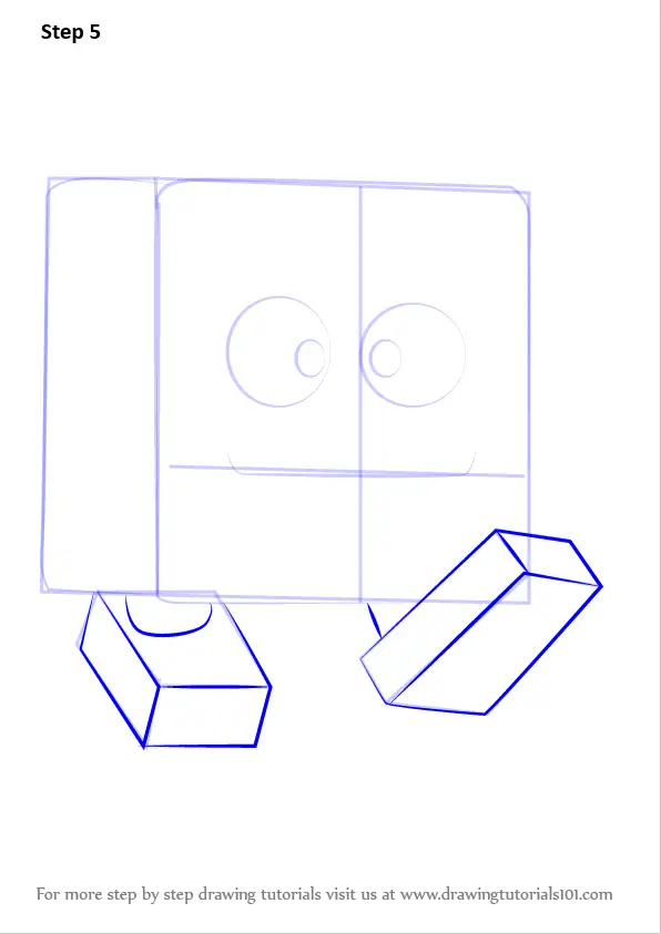 Learn How to Draw Blocky from Kirby (Kirby) Step by Step Drawing