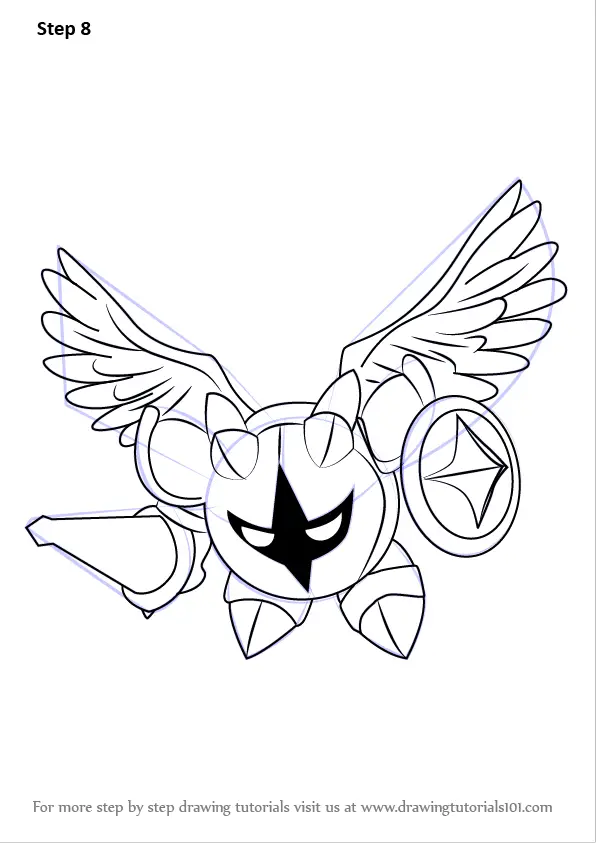 Step by Step How to Draw Galacta Knight from Kirby : 