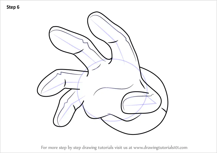 Learn How to Draw Master Hand from Kirby (Kirby) Step by Step : Drawing  Tutorials