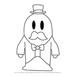 How to Draw Mayor Len Blustergas from Kirby