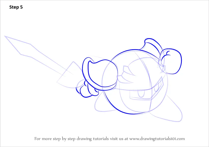 Learn How to Draw Meta Knight from Kirby (Kirby) Step by Step Drawing