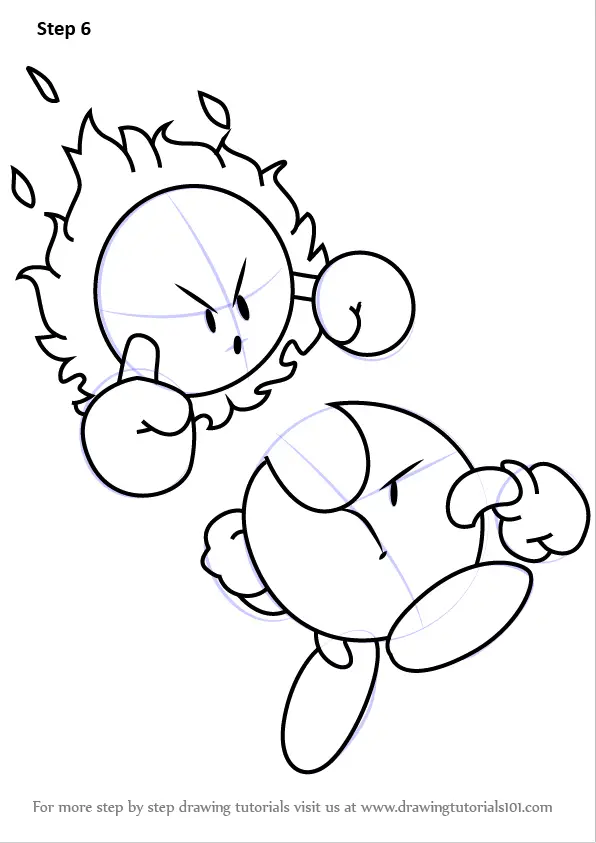 Learn How to Draw Mr. Shine and Mr. Bright from Kirby (Kirby) Step by Step  : Drawing Tutorials