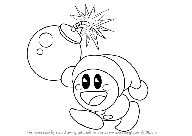 Learn How to Draw Poppy Bros. Jr. from Kirby (Kirby) Step by Step ...