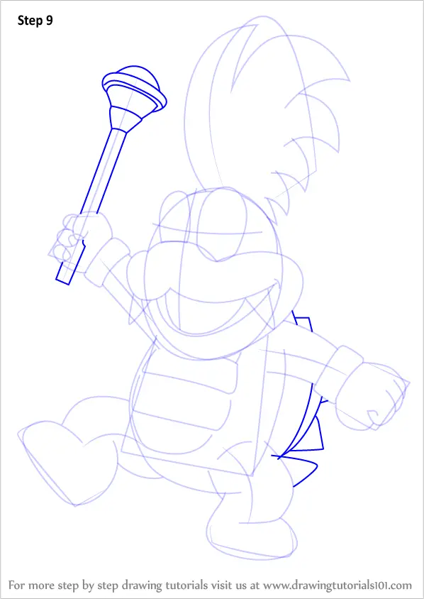 How To Draw Roy Koopa From Koopalings Printable Step By Step Drawing ...