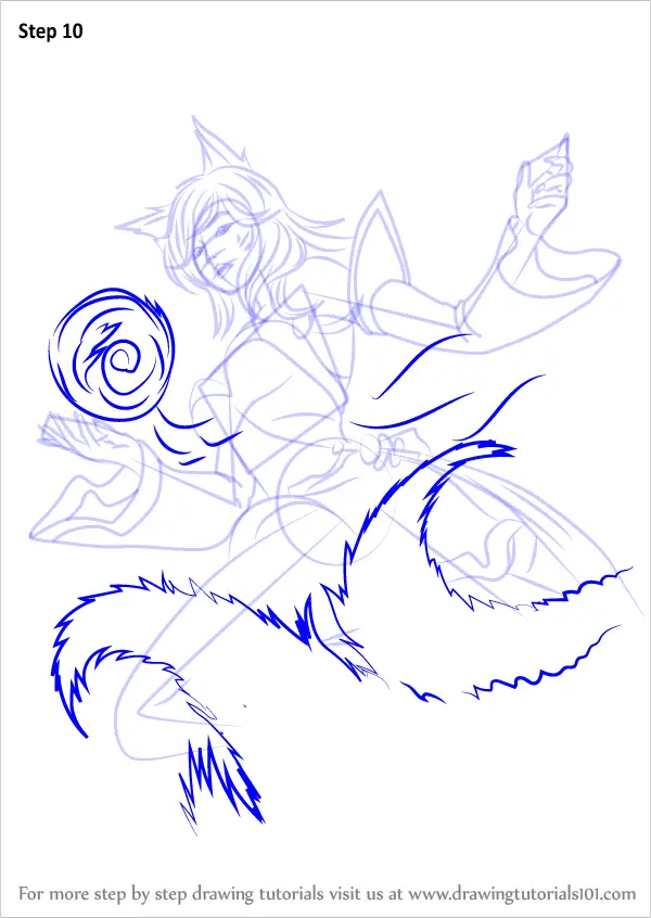 Step by Step How to Draw Ahri from League of Legends ...