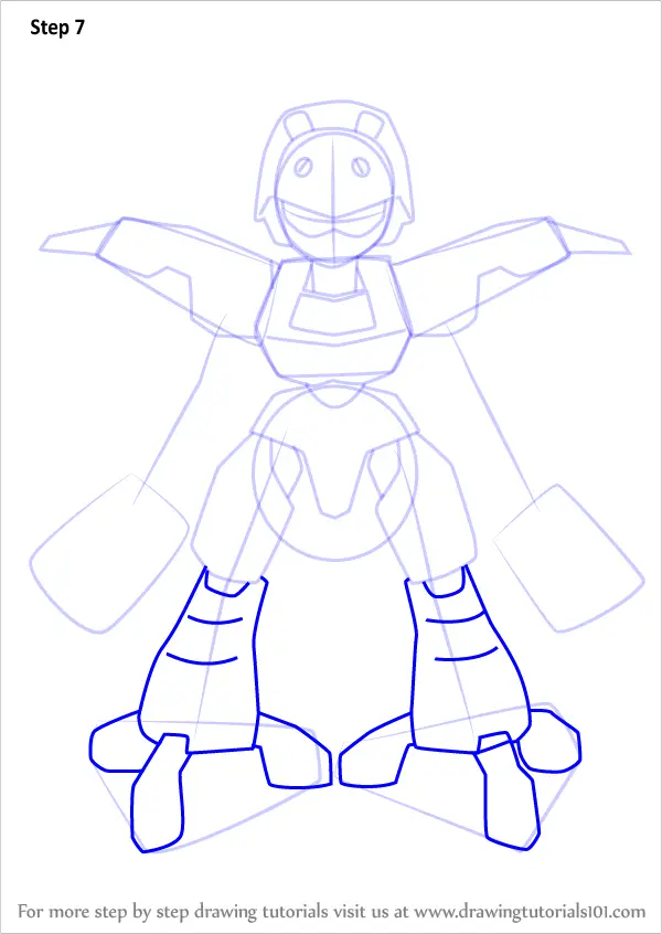 Step by Step How to Draw Attack-Tyrano from Medabots ...