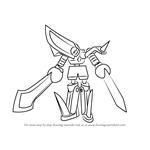 How to Draw Cutter from Medabots