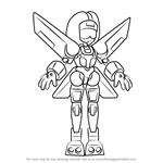 How to Draw Femjet from Medabots