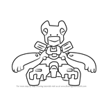 How to Draw Kono-Tractor from Medabots