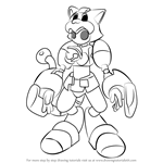 How to Draw Puttycat from Medabots