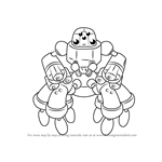 How to Draw Spidar from Medabots