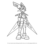How to Draw Sage Harpuia from Mega Man Zero