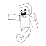 How to Draw Steve from Minecraft