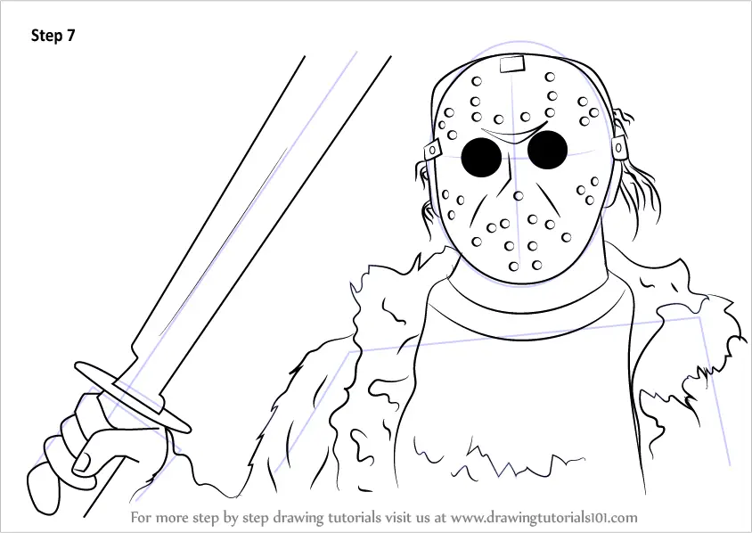 Learn How To Draw Jason Voorhees From Mortal Kombat X Mortal Kombat X Step By Step Drawing