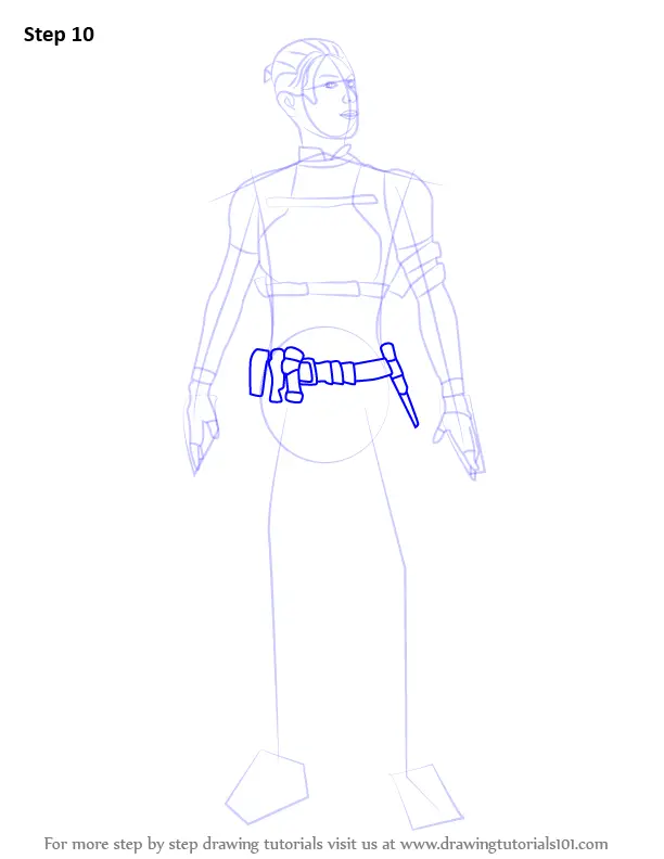 Step by Step How to Draw Cassie Cage from Mortal Kombat ...