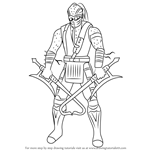 How to Draw Kabal from Mortal Kombat