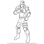 How to Draw Kurtis Stryker from Mortal Kombat