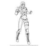 How to Draw Sonya Blade from Mortal Kombat