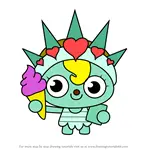 How to Draw Liberty from Moshi Monsters