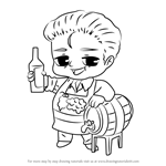 How to Draw Wine Owner Guest from Mystic Messenger