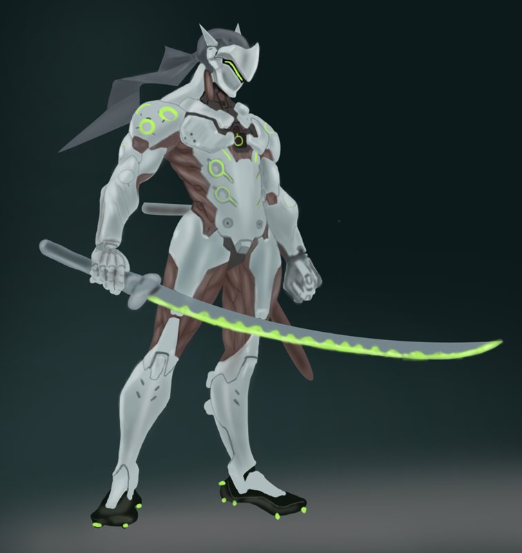 Learn How to Draw Genji from Overwatch (Overwatch) Step by Step