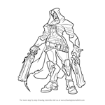 How to Draw Reaper from Overwatch