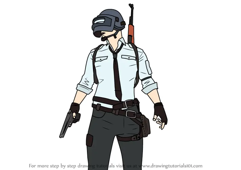 Learn How to Draw PUBG Player PUBG Step by Step 