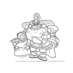 How to Draw Bomb King from Paladins