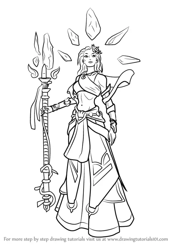 13. How to Draw Inara from Paladins. 